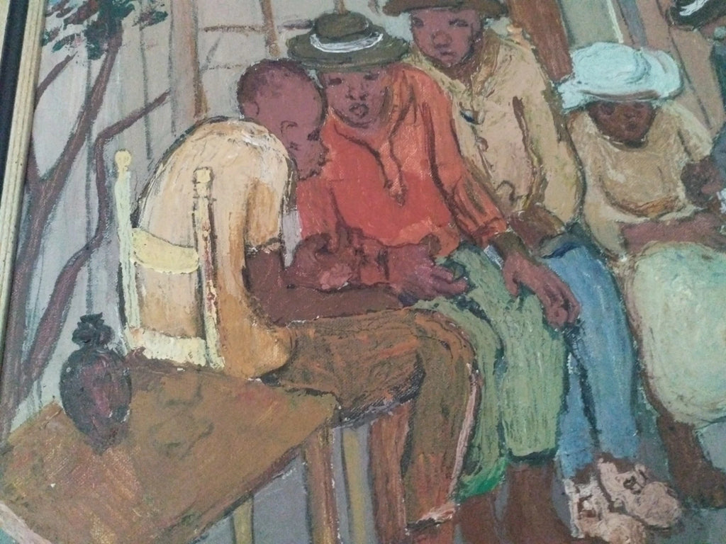 Tableau original, Carlo Jean - Jacques (1943-1990) huile sur panneau haïtien