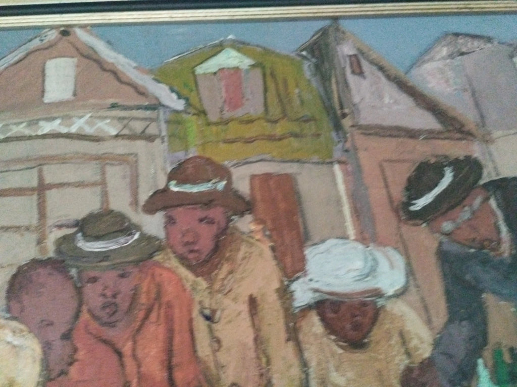 Tableau original, Carlo Jean - Jacques (1943-1990) huile sur panneau haïtien